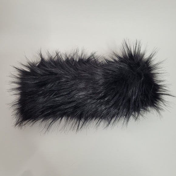 Black faux fur head warmer - Picture 4 of 7